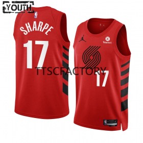Canotte Bambino Portland Trail Blazers Shaedon Sharpe 17 Nike 2022-23 Statement Edition Rosso Swingman